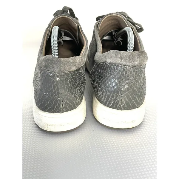 Donald J Pliner Miranda Platform Sneaker Size 9 Gray Suede Leather Lace Up Shoe - Image 8
