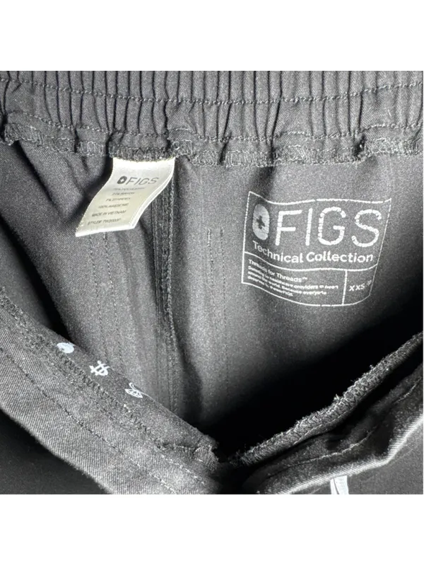 FIGS Technical Jogger Scrub Pants XXS/P Black inseam 26” - Image 4