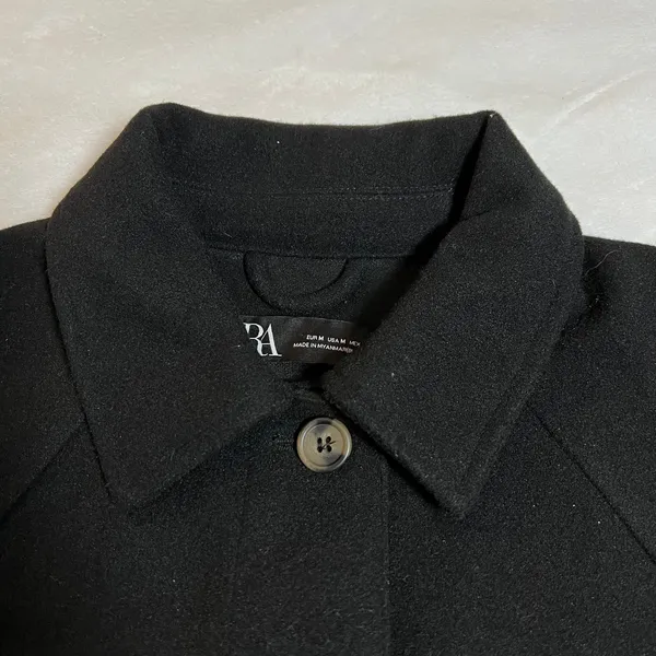 Zara Button Up Overshirt w/ Waist Tie Size M Tunic Minimalist Outerwear Casual - Image 6