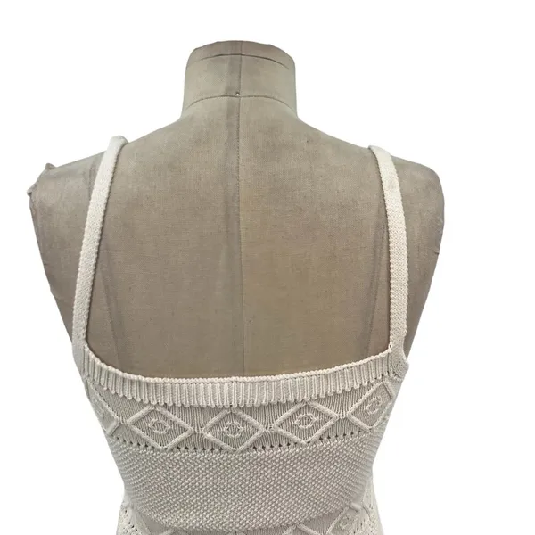 Hello Molly Venus Retrograde Knit Mini Dress Beige Cream Size‎ US 8 - Image 9