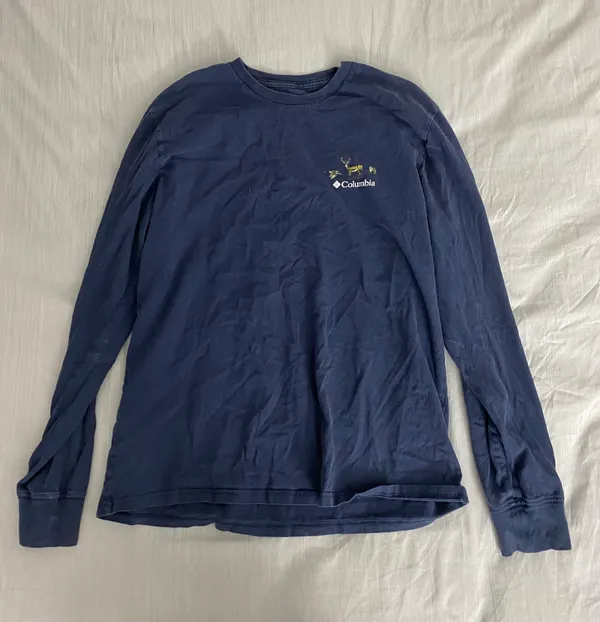 Columbia Dark Blue Long Sleeve Shirt - Image 3