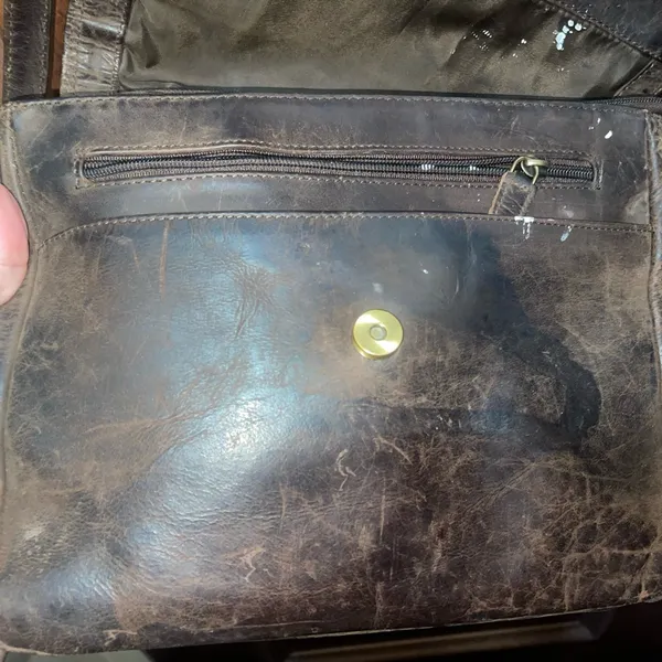 AS IS Brown Leather Crossbody/Shoulder Bag - Image 6