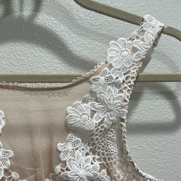 Victoria's Secret Lace Floral Bralette in Cream - Image 6