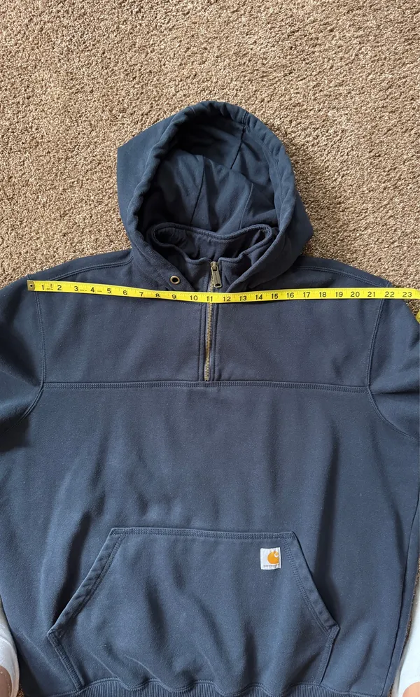 Carhartt Men's Rain Defender Paxton Heavyweight Hooded Quarter Zip Mock Sweatshirt - Image 7