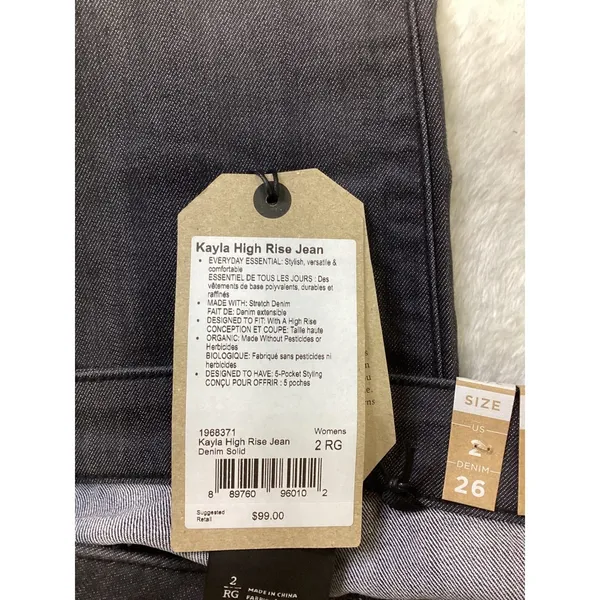 Prana Kayla High Rise Jean Denim Solid Dark Gray Womens Size 2 26 Regular… - Image 8