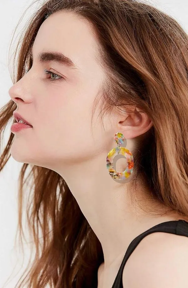 Amazon Acrylic Colorful Earrings - Image 2