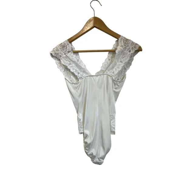 Vintage Henson Kickernick Lace‎ Teddy Lingerie Romantic Cottagecore Size S - Image 2