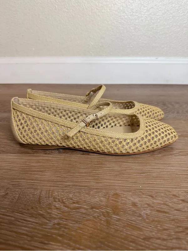NWT Dolce Vita Reyes Natural Woven Raffia Mary Jane Ballet Flas, Size 5.5 - Image 6