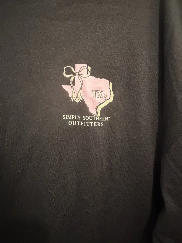 Simply Southern Outfitters Texas Camo Bow Long Sleeve T-Shirt Black XXL - Image 2