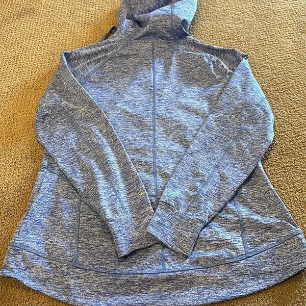 CG by Champion Duo Dry Purple Chambray Zip Up Hoodie, Size L - Image 7