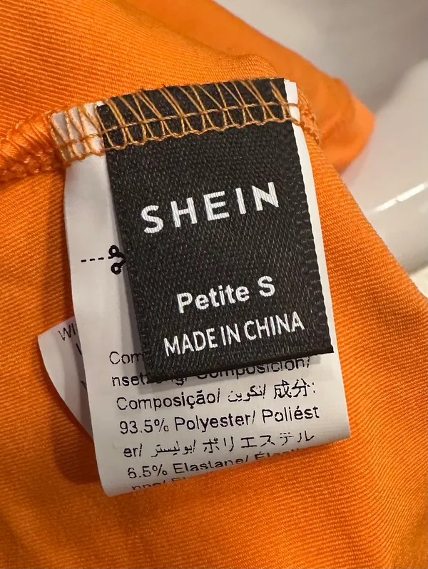 SheIn Neon Orange Tube Top - Image 3