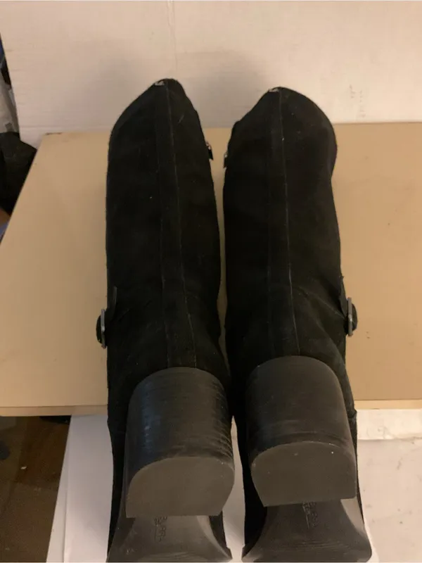 Koolaburra by Ugg women black suede Knee-High Madeley Heeled Boots US 8 - Image 4