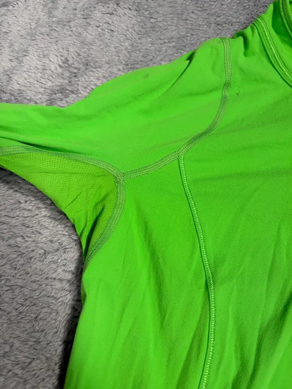 Lululemon bright Green Long Sleeve Quarter-Zip Performance sweatshirt Top 6 - Image 4
