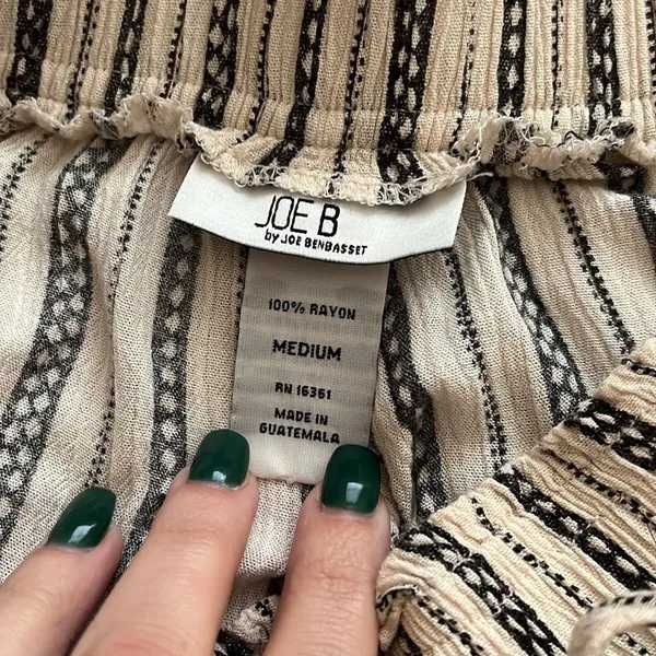 Joe B by Joe Benbasset Striped Linen Casual Pants Size M - Image 6