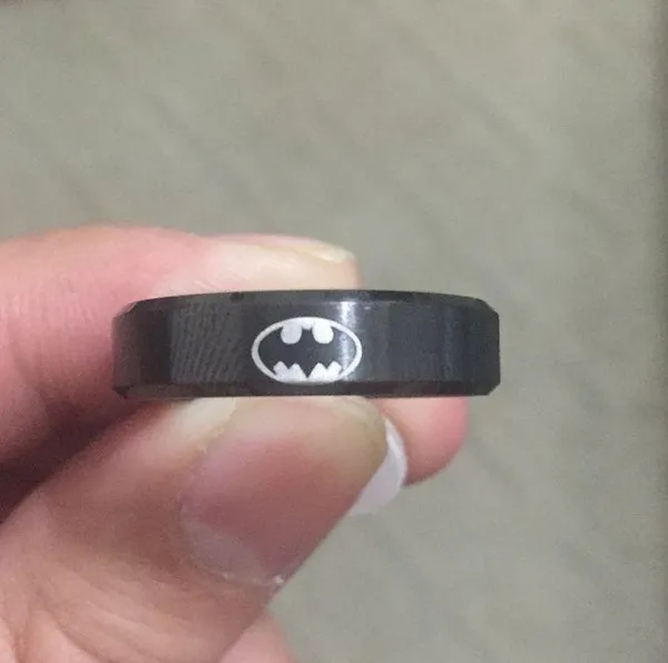 6mm Black Batman Ring - Image 2