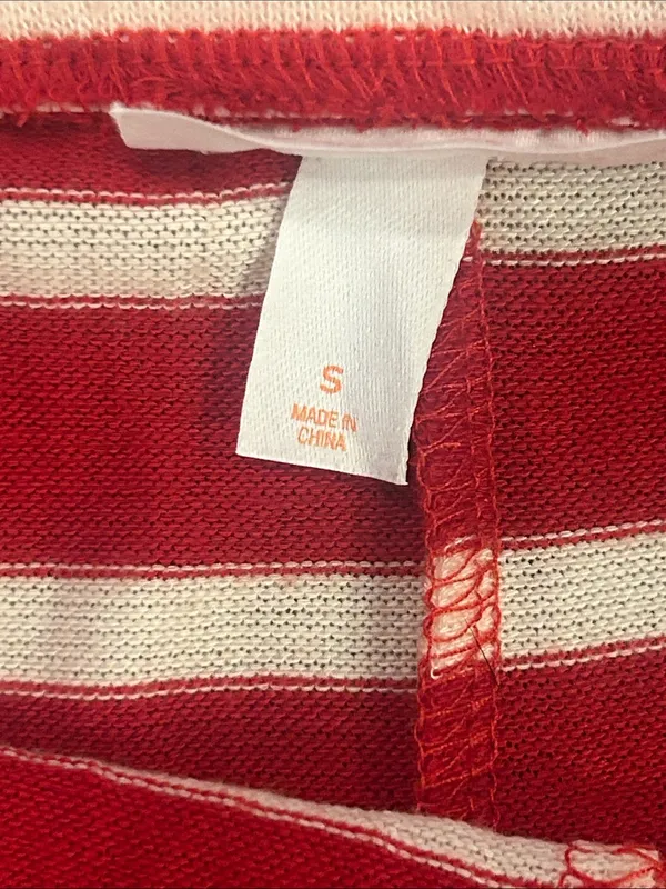 Colsie Red and Cream Striped Pajama Set - Image 4