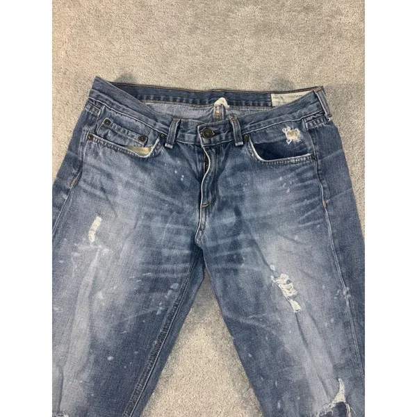 rag‎ bone boyfriend jeans distressed loose relaxed fit beacon 27 - Image 6
