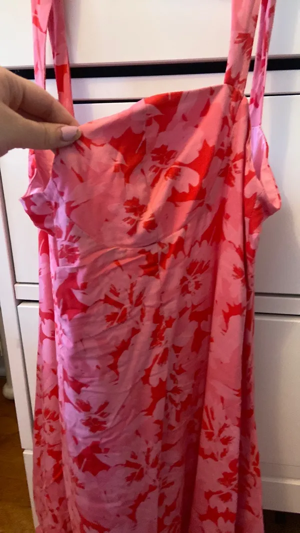Peppermayo Pink with red flowers dress - Image 3