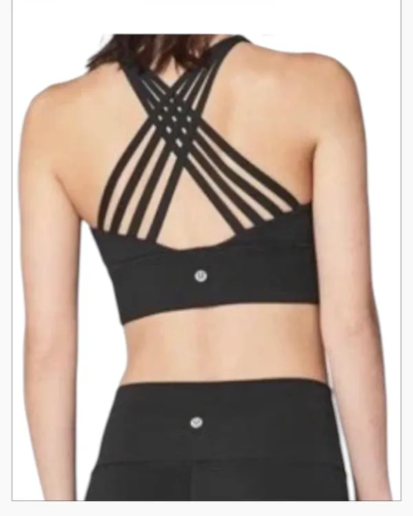 Lululemon Free to be Moved Strappy Racerback Sports Bra S 4 Black - Image 2
