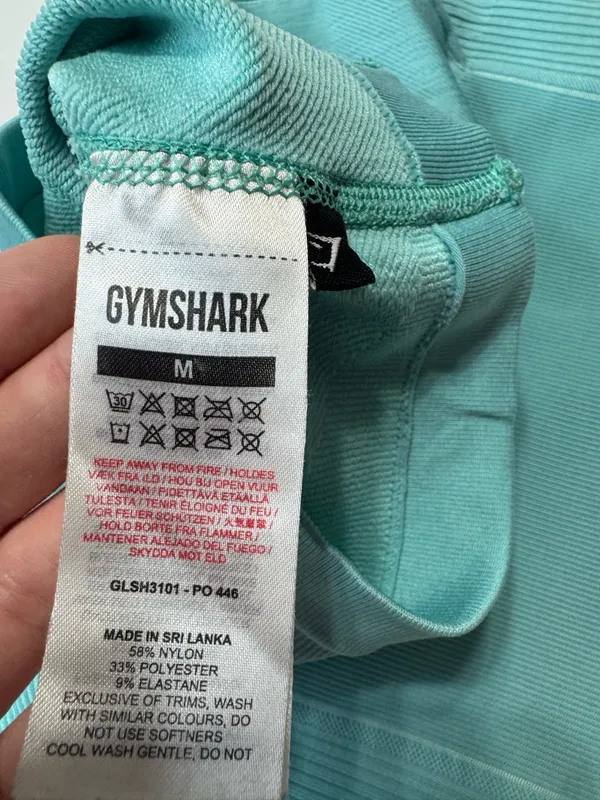 Gymshark Ultra Seamless Athletic Short in Teal Size Medium - Image 3