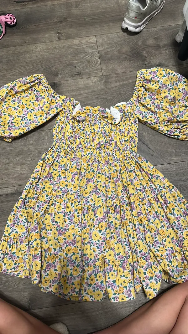 floral mini dress Yellow - Image 2