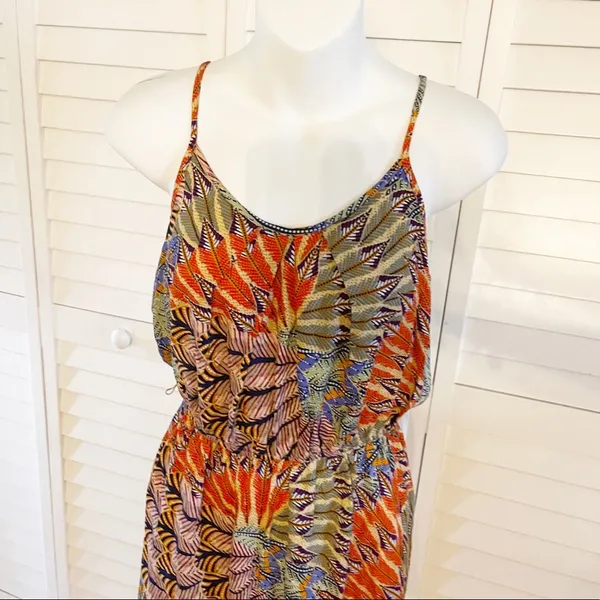 Jodi Kristopher Colorful Spring/SummerSpaghetti strap SundressSmall Boho Artsy Vacation Travel - Image 8