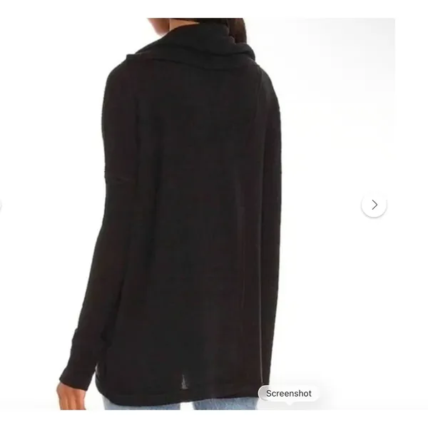 Free People We The Free Juicy Cowl Neck Top Black XS Long Sleeve Draped - Image 4