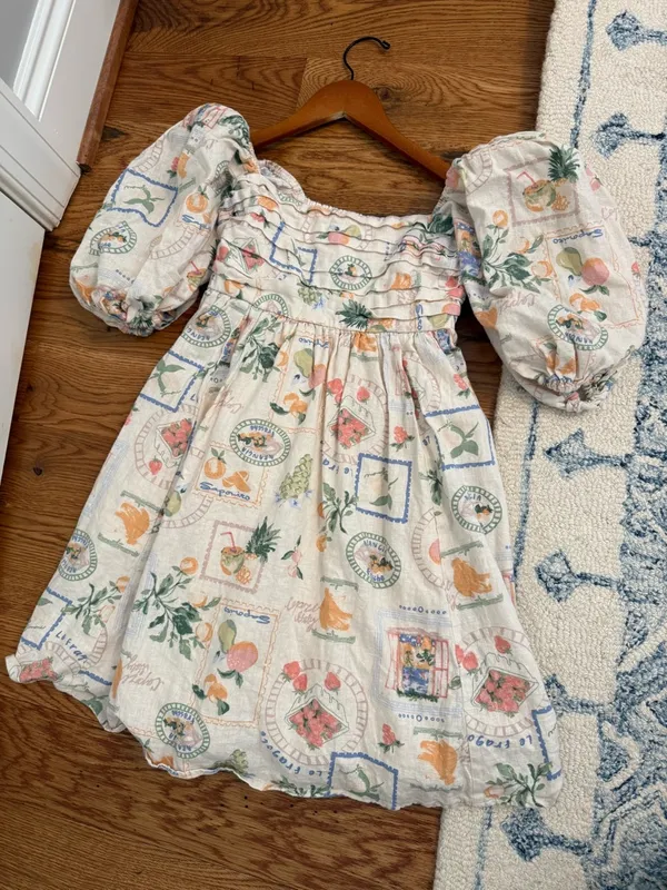 Abercrombie & Fitch Emerson Mini Dress Italia Print Size XS - Image 8