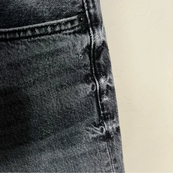 Slvrlake London High Rise‎ Straight Moonlight Destructed Black Acid Washed Jeans - Image 6