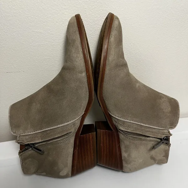 Sam‎ Edelman Womens Petty Putty Beige Suede Leather Zip Ankle Bootie sz 8.5 READ - Image 3
