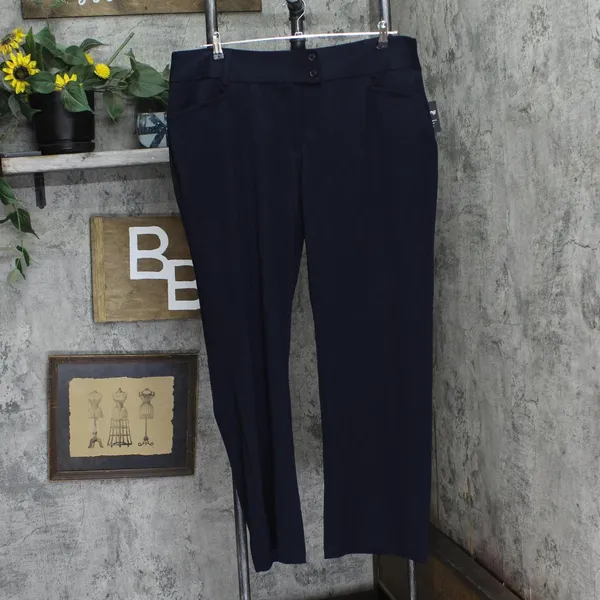NWT Rafaella Womens Plus Size Curvy Fit Bootcut Pants with Pockets Navy Blue 18W - Image 6