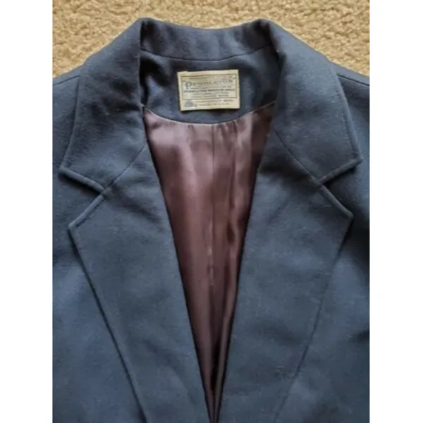 VTG Pendleton 100%‎ Pure Virgin Wool Navy Blue Blazer Jacket Woman’s Size… - Image 2