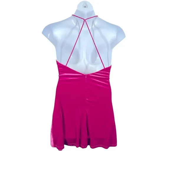 REVOLVE More To Come Kimmie Pink Velvet Mini Dress M Open Back Birthday Party - Image 10