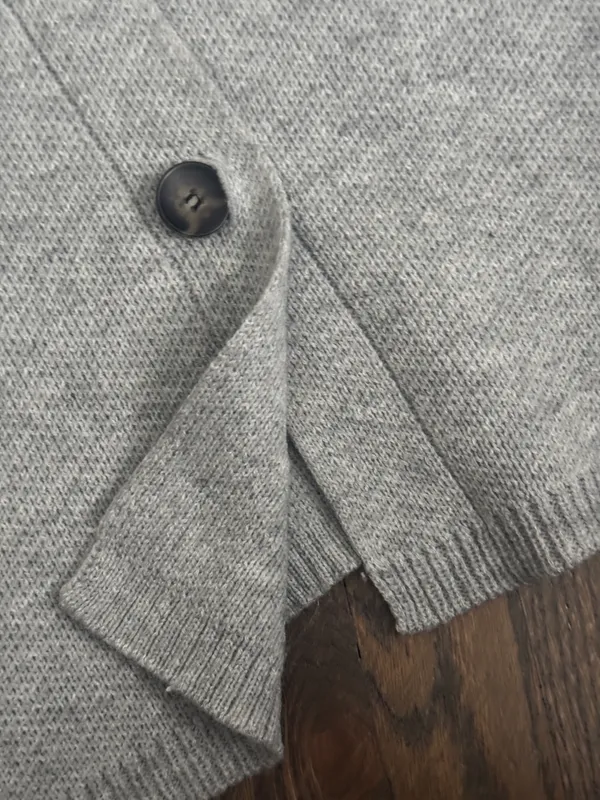 oversized knit chunky sweater grey jacket/shacket - Image 8