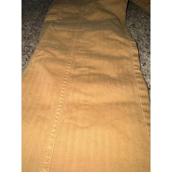 Madewell 90s Straight Cargo Pants‎ Tan Herringbone Utility Size 32 - Image 6