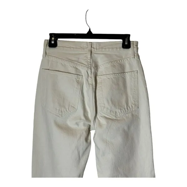 Agolde Jeans Women 26 Winter White Paper Wash Remy High Rise Crop‎ Straight Leg - Image 5