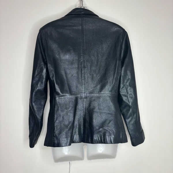 Pelle Studio Wilson’s Leather Jacket Coat Black Y2K Vitnage 90s size medium - Image 3