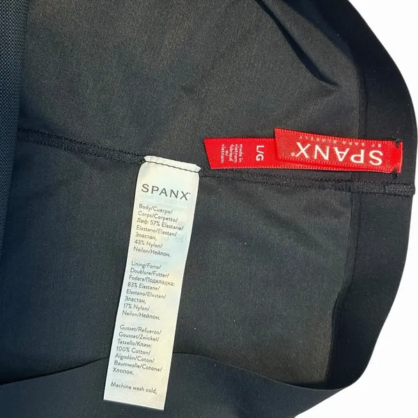 Spanx Assets High Waist Mid Thigh Shaper Shorts Black, Size Large Tummy Control - Image 3