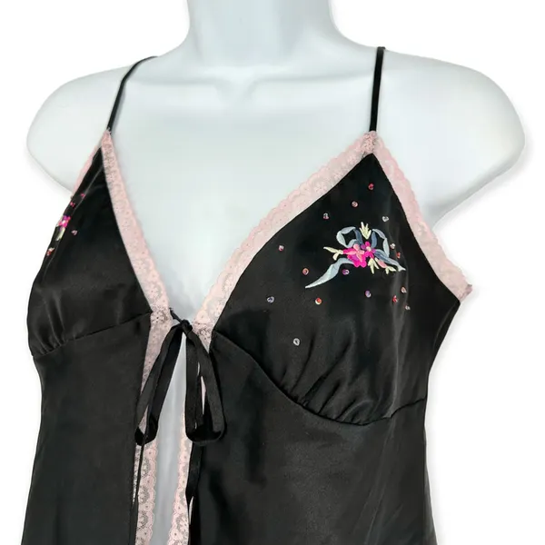 Victoria's Secret | Small | Open Tie Front Sexy Satin/Lace Embroidered Lingerie - Image 3