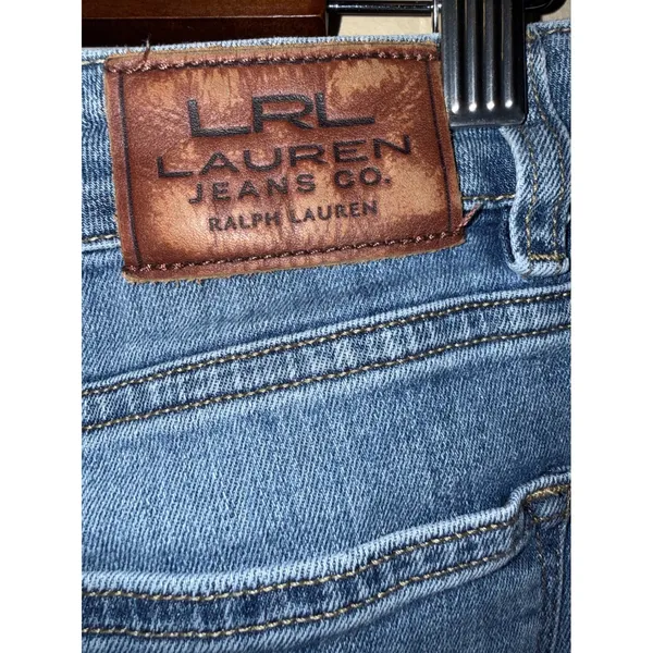 Lauren Ralph Lauren Womens High Rise Straight Leg Blue Jeans Medium Wash Size 10 - Image 4