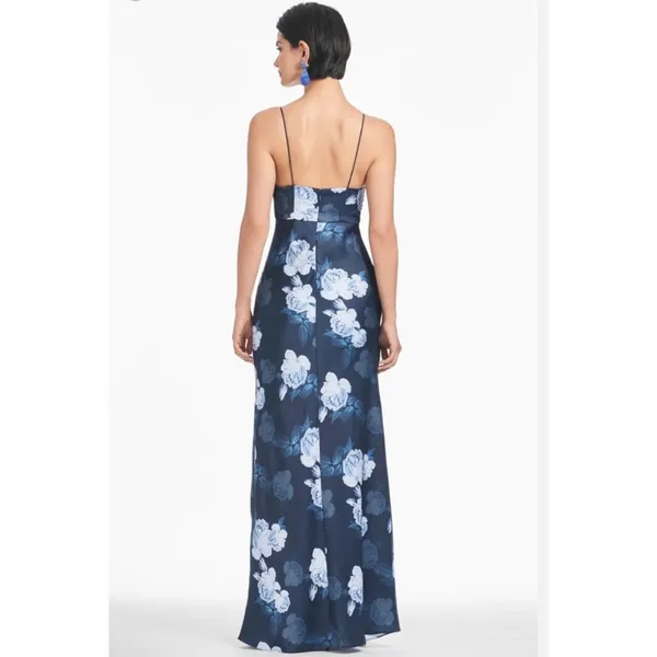 NWT Sachin & Babi Alta Midnight Glacial Rose Satin Slip Gown Size 0 $295‎ - Image 3