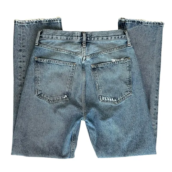 Agolde Women’s 90’s Pinch Waist Lineup Wash Distressed Straight Leg Jeans Sz 27 - Image 8
