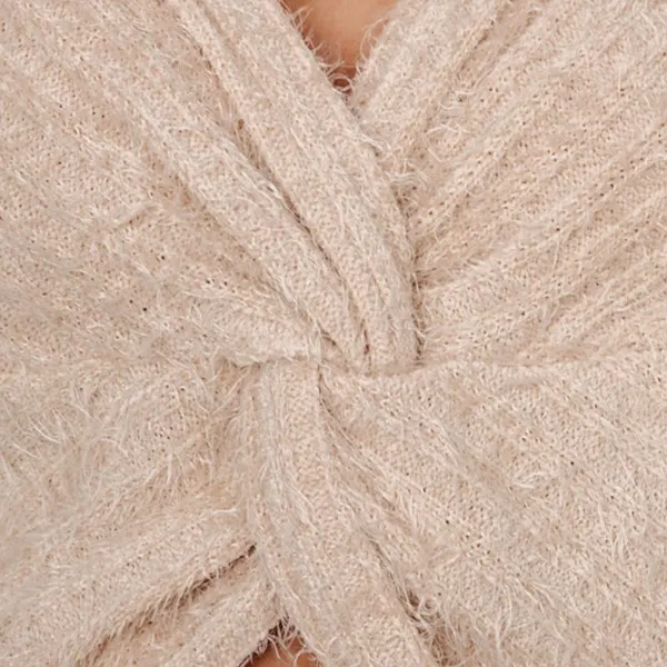 VICI | Theresa Front Twist Fuzzy Knit Pullover - Image 5