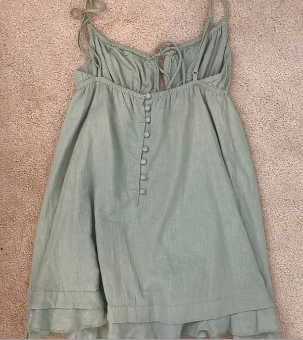 Green Princess Polly Empress of Love Mini Dress Sage - Image 4