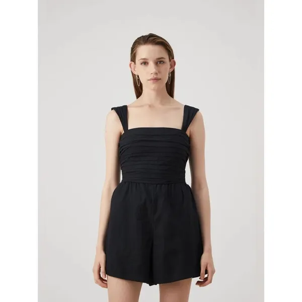 Abercrombie & Fitch Emerson Romper Black Pleated NEW Petite XS - Image 3