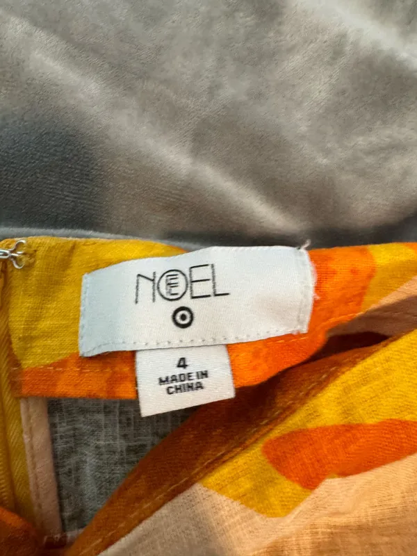 Noel Fe X Mini Skirt Orange Size 4 - Image 2