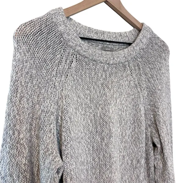 Women’s Aerie American Eagle gray marled raglan pullover sweater size large - Image 2