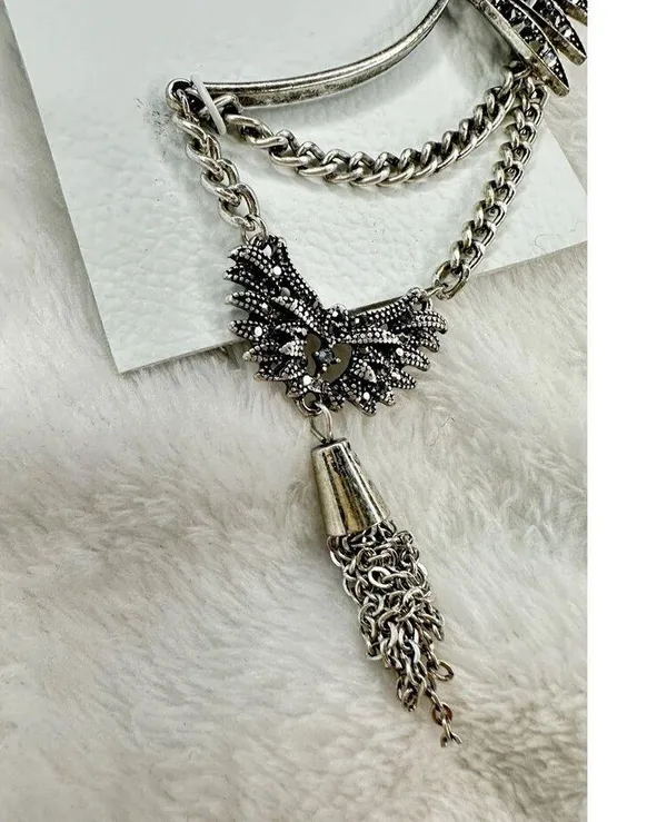 NEW Free People Birds Of A Feather Cocktail Earring Ear Party Cuff Sparkle Retro - Image 3