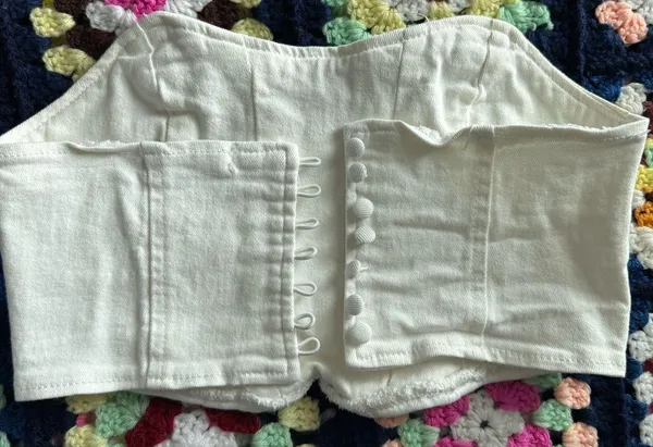 Adika White Denim Corset Top - Image 4