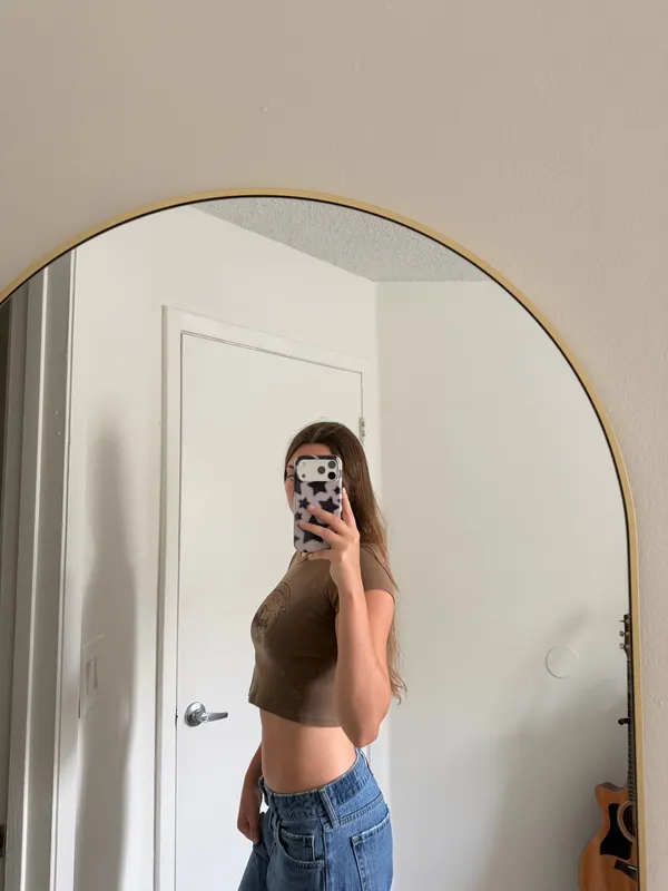 Brandy Melville Brown Crop Top - Image 3